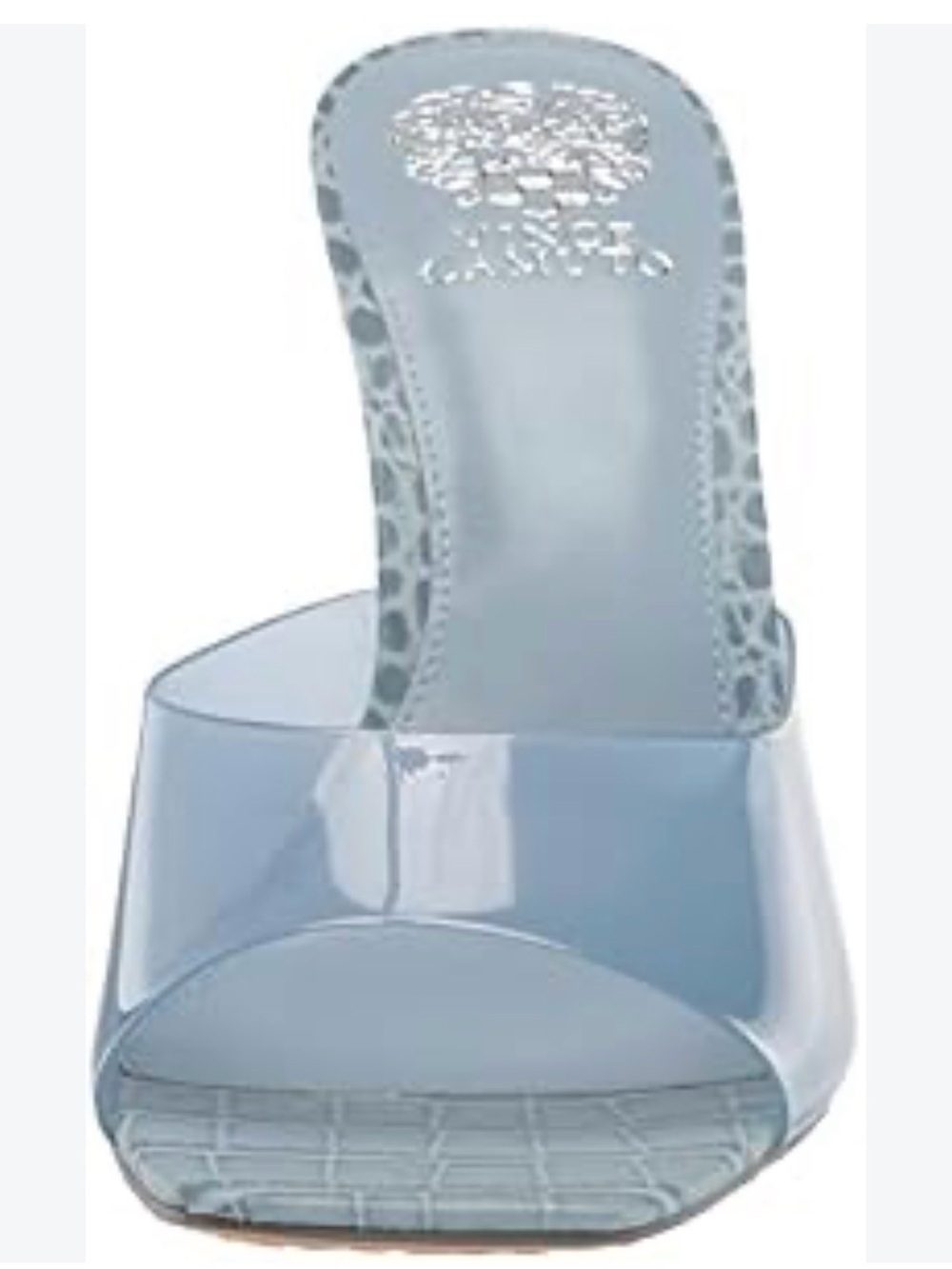 Vince Camuto Rendivi Pale Blue Clear Slide Mule